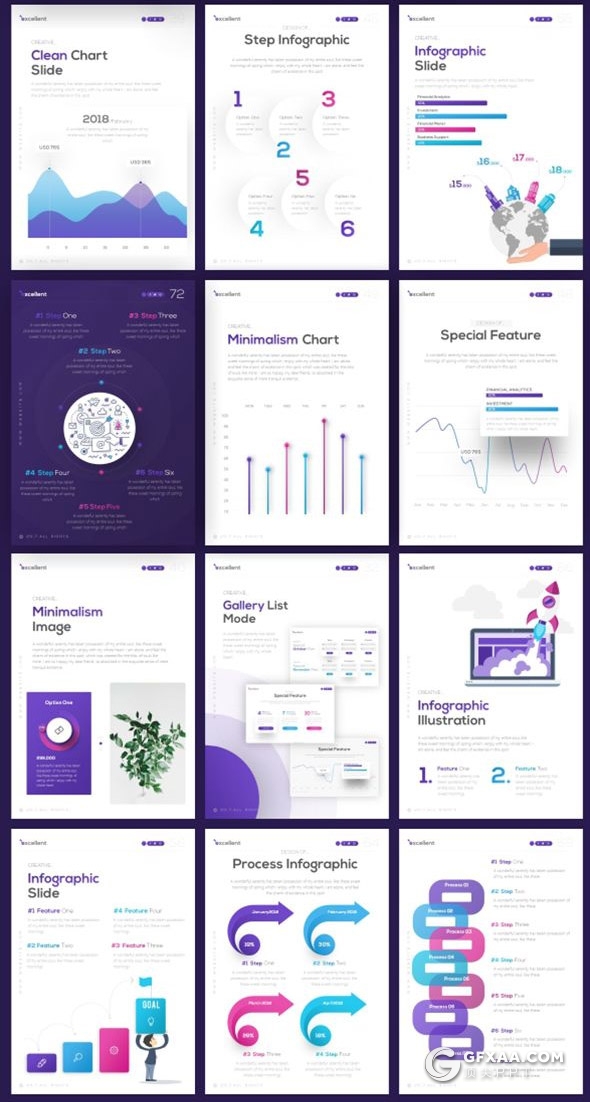 80页国外高端创意商务风格企业宣传介绍年终工作汇报A4尺寸PPT动画模板11种主题配色 - 顶尖PPT