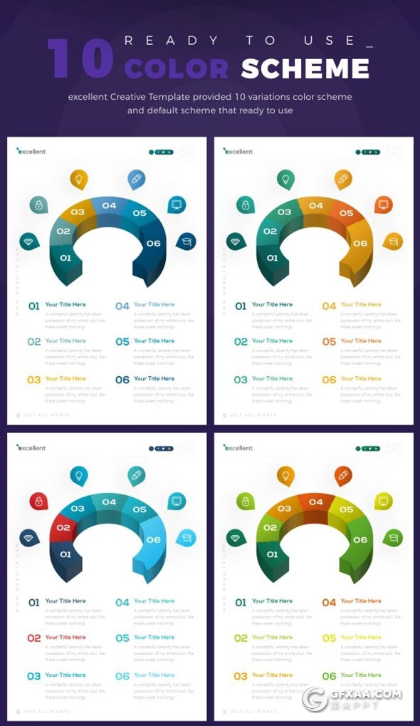 80页国外高端创意商务风格企业宣传介绍年终工作汇报A4尺寸PPT动画模板11种主题配色 - 顶尖PPT