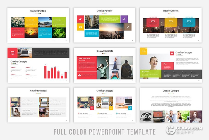 67页彩色商务图形企业团队介绍工作计划总结多用途PPT模板6种主题配色 - 顶尖PPT
