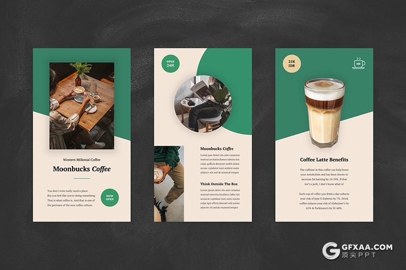 朋友圈社交平台宣传咖啡促销活动宣传ppt,keynote模板 - 顶尖PPT