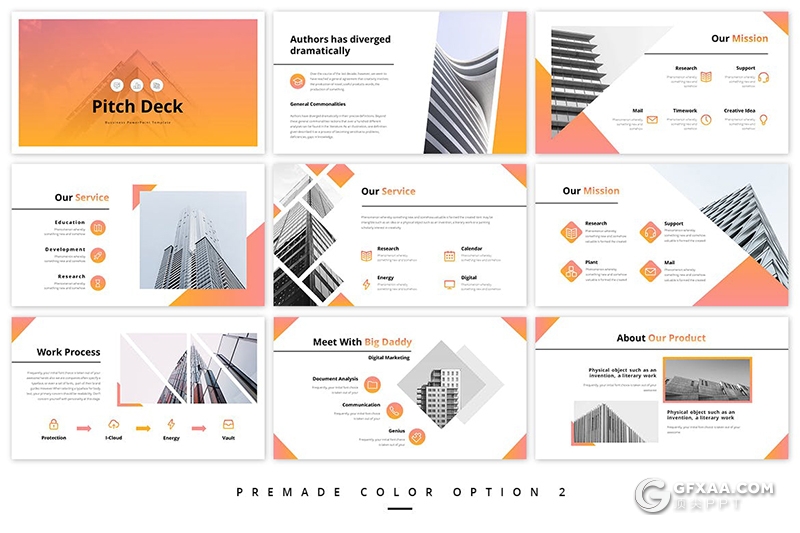 30页渐变配色简约版式设计企业公司宣传介绍PPT模板 - 顶尖PPT