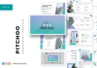 30页渐变配色简约版式设计企业公司宣传介绍PPT模板 - 顶尖PPT