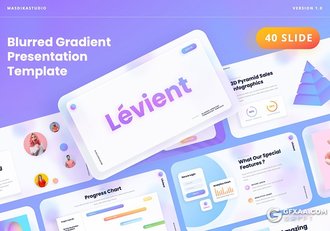 40页国外精美配色唯美风格创意机构介绍商务通用PPT模板 - 顶尖PPT