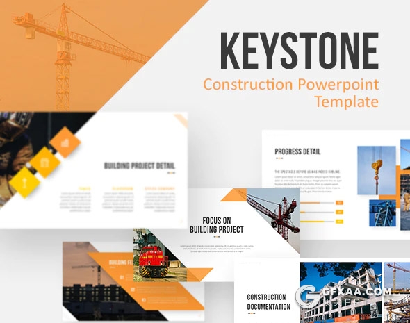 60页国外高端项目展示工程建筑工程施工项目报告工作总结PPT模板10种主题配色 - 顶尖PPT