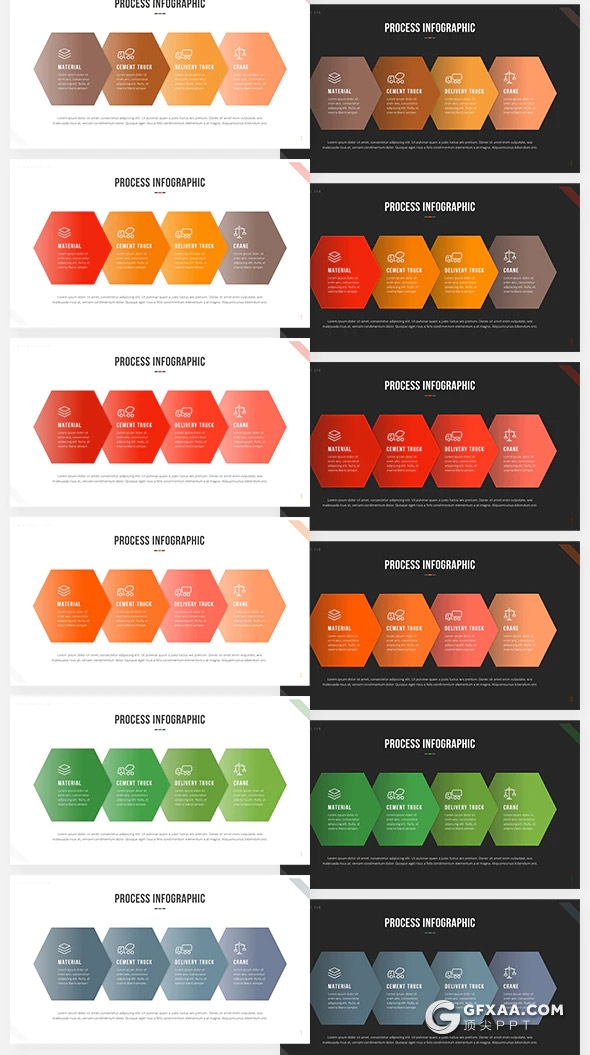 60页国外高端项目展示工程建筑工程施工项目报告工作总结PPT模板10种主题配色 - 顶尖PPT