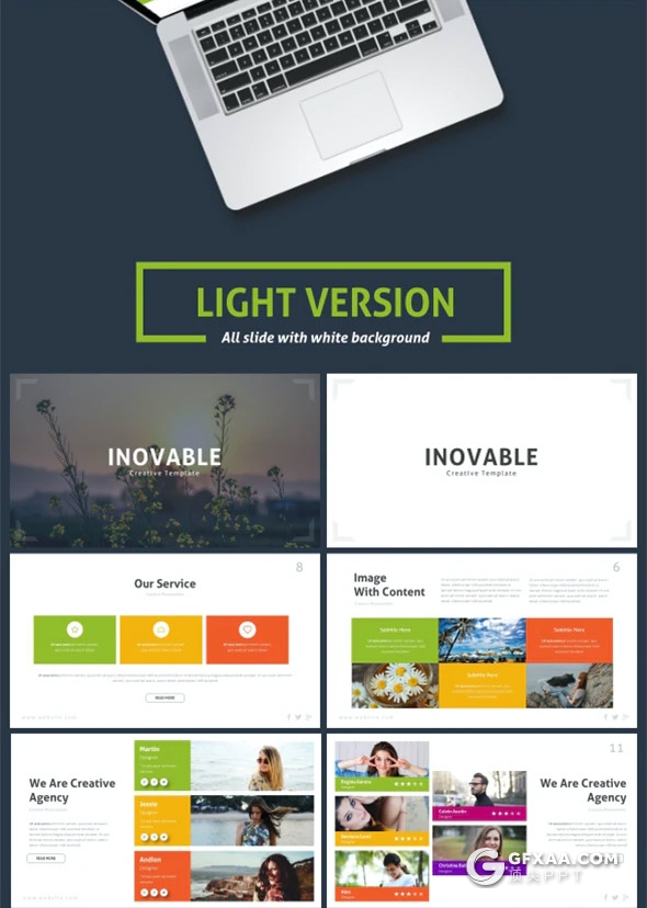 60页国外彩色高端商务多用途PPT模板10种主题配色 - 顶尖PPT