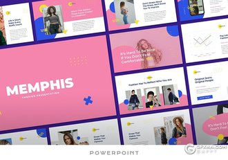 31页潮流风格创意时尚服装秀模特写真PPT模板 - 顶尖PPT