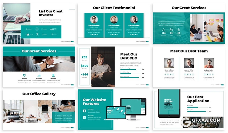 30页企业团队介绍项目报告年终总计新年新计划PPT模板3种主题配色 - 顶尖PPT