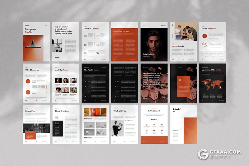 A4尺寸公司介绍宣传PPT画册模板 - 顶尖PPT