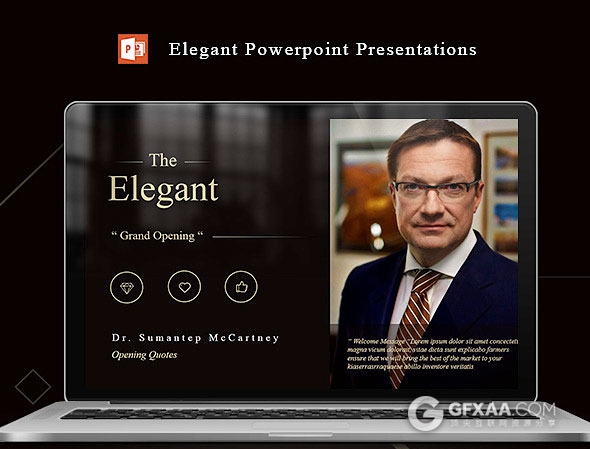 94页高贵典雅金色顶尖商务PPT模板 - 顶尖PPT