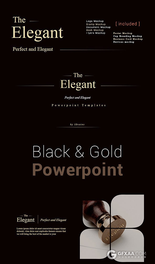 94页高贵典雅金色顶尖商务PPT模板 - 顶尖PPT