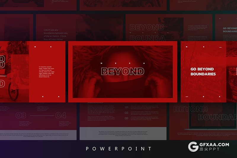 30页大红色时尚流行风格PPT模板 - 顶尖PPT