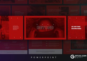 30页大红色时尚流行风格PPT模板 - 顶尖PPT