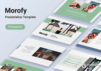 30页极简风格摄影美图展示小清新文艺风格国外PPT模板 - 顶尖PPT