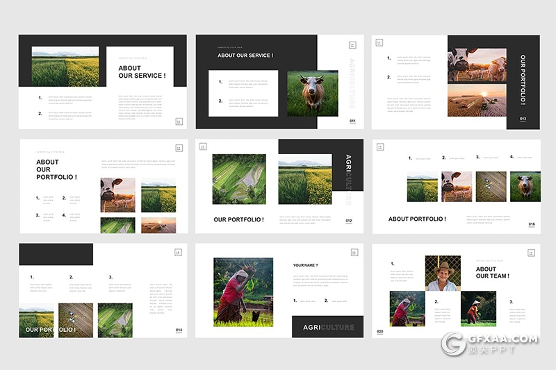 30页极简文艺风格时尚摄影图片展示PPT模板 - 顶尖PPT