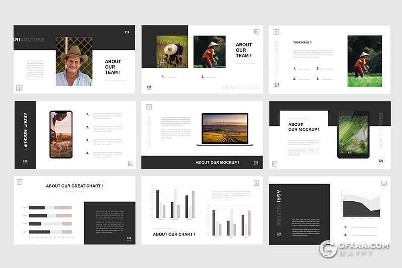 30页极简文艺风格时尚摄影图片展示PPT模板 - 顶尖PPT