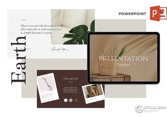 53页极简文艺风格摄影美图展示时尚服装展示PPT模板 - 顶尖PPT