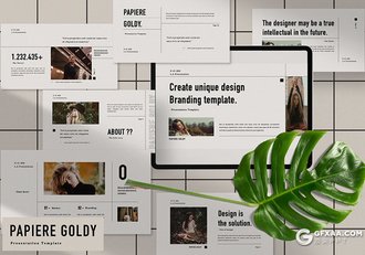 50页白底简约风格时尚杂志PPT模板 - 顶尖PPT