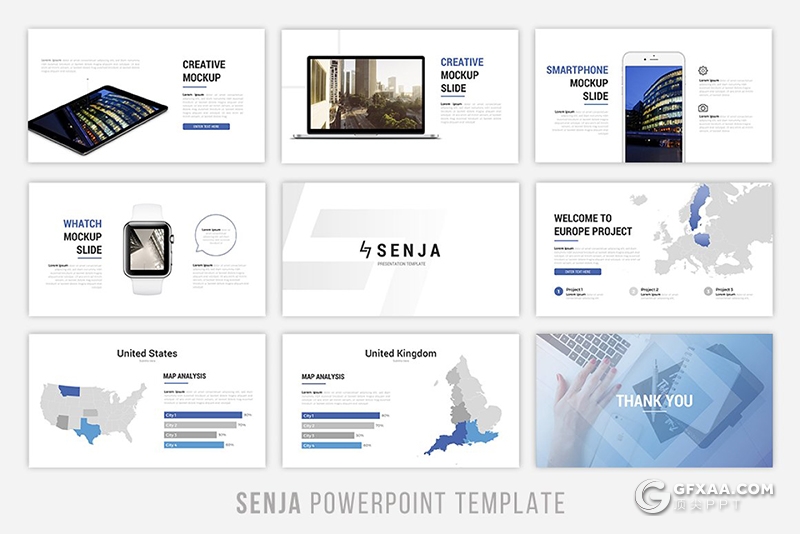 75页国外风格企业公司介绍年终工作总结汇报多用途PPT模板6种主题配色 - 顶尖PPT