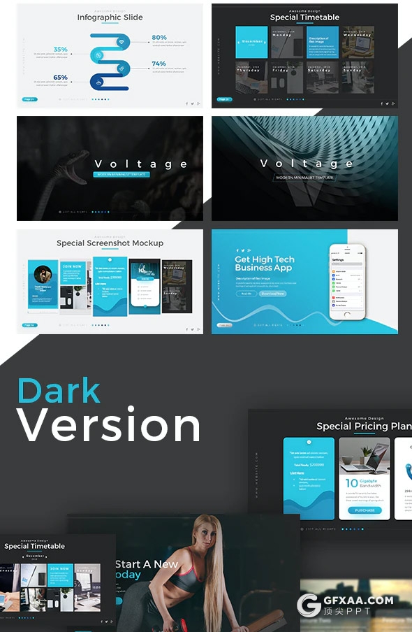 55页国外高端设计企业介绍年终工作总结PPT模板10种主题配色 - 顶尖PPT