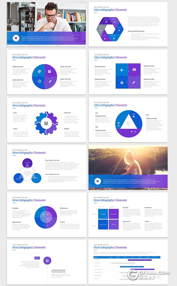 146页国外商务风格年终工作总结企业介绍项目汇报PPT模板 - 顶尖PPT