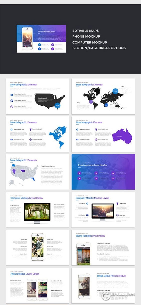 146页国外商务风格年终工作总结企业介绍项目汇报PPT模板 - 顶尖PPT