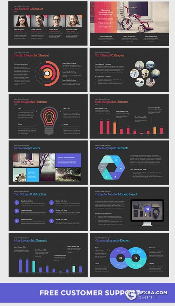 146页国外商务风格年终工作总结企业介绍项目汇报PPT模板 - 顶尖PPT