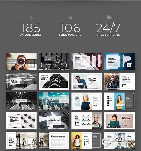 185页国外高端商务ppt企业介绍项目合作展示工作汇报总结PPT模板 - 顶尖PPT