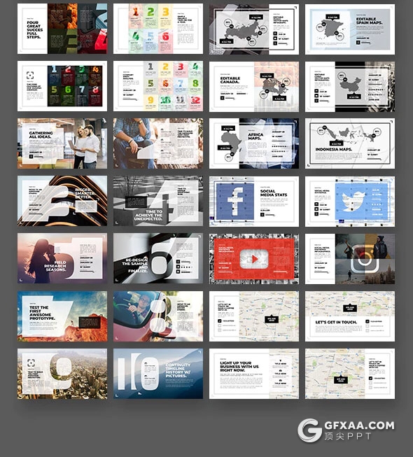 185页国外高端商务ppt企业介绍项目合作展示工作汇报总结PPT模板 - 顶尖PPT