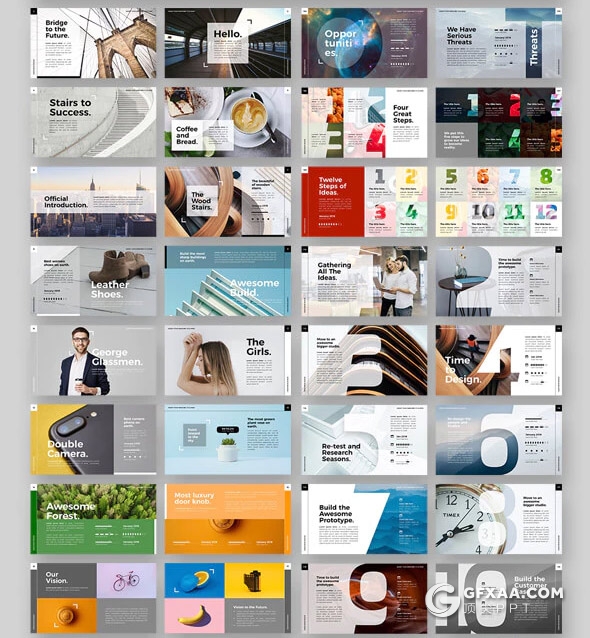 205页国外大型商务企业团队介绍工作计划总结多用途PPT模板 - 顶尖PPT