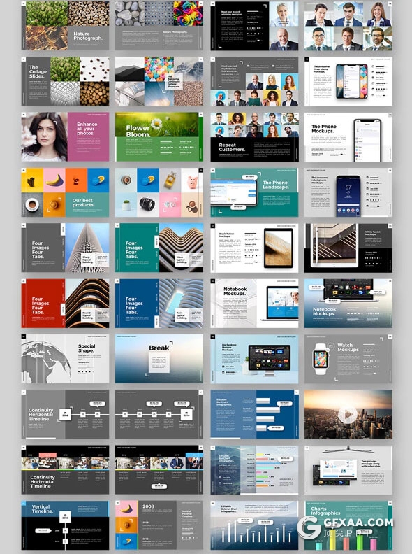 205页国外大型商务企业团队介绍工作计划总结多用途PPT模板 - 顶尖PPT