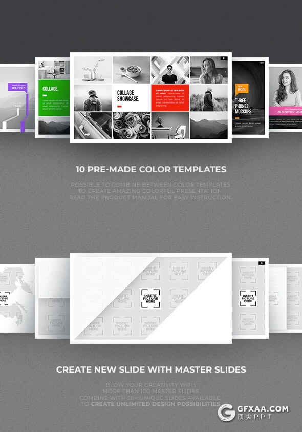 202页企业宣传介绍工作汇报总结国外商务风格多用途PPT模板10种主题配色 - 顶尖PPT