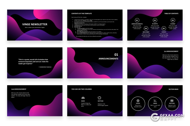 33页精美渐变配色国外商务工作汇报企业布局多用途PPT模板 - 顶尖PPT