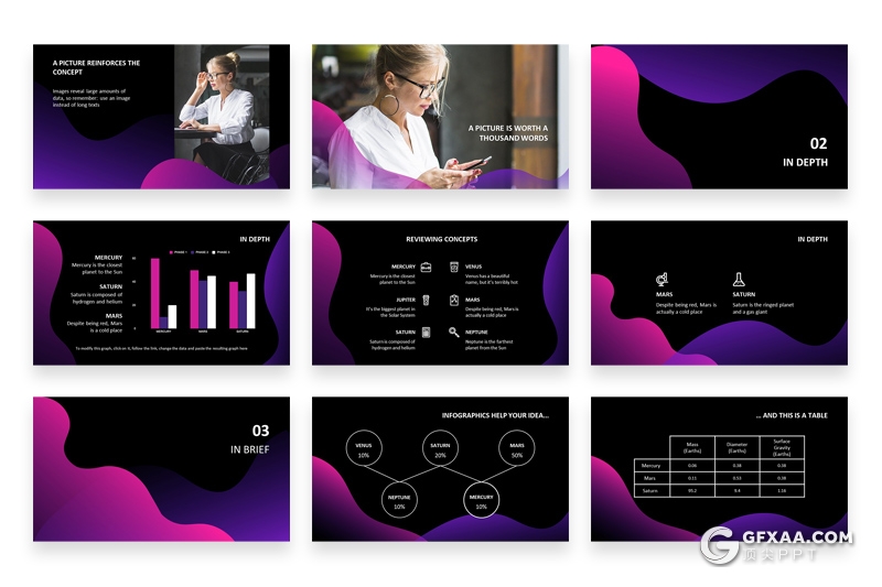 33页精美渐变配色国外商务工作汇报企业布局多用途PPT模板 - 顶尖PPT