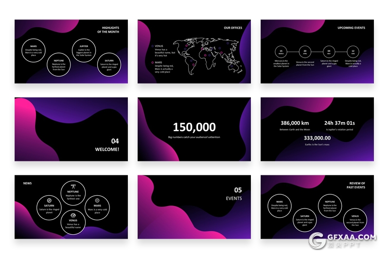 33页精美渐变配色国外商务工作汇报企业布局多用途PPT模板 - 顶尖PPT