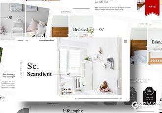 30页国外极简文艺风格室内设计家居设计装修展示PPT模板5种主题配色 - 顶尖PPT