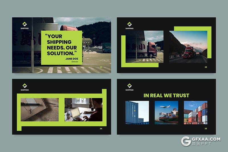 51页扁平化物流行业集装箱行业数据分析业务合作多用途PPT模板 - 顶尖PPT