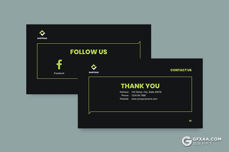 51页扁平化物流行业集装箱行业数据分析业务合作多用途PPT模板 - 顶尖PPT