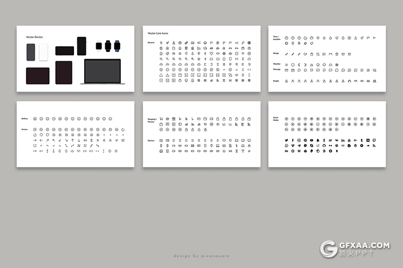 62页蓝色扁平化时尚服装秀模特写真展示PPT模板 - 顶尖PPT