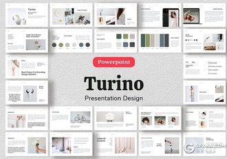 30页国外简约小清新风格摄影图片模特写真PPT模板 - 顶尖PPT