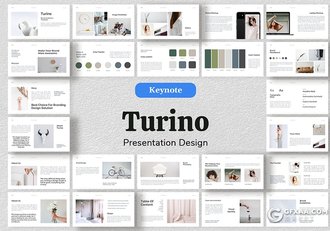 30页国外简约小清新风格摄影图片模特写真keynote模板 - 顶尖PPT