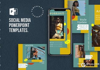 6套合集手机端竖版社交朋友圈产品宣传PPT模板 - 顶尖PPT