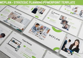 30页扁平化国外商务风格企业团队介绍多用途PPT模板3种主题配色 - 顶尖PPT