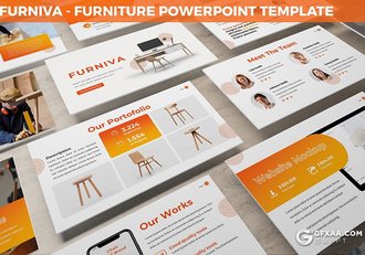 30页家具产品展示家具产品设计团队宣传PPT模板3种主题配色 - 顶尖PPT