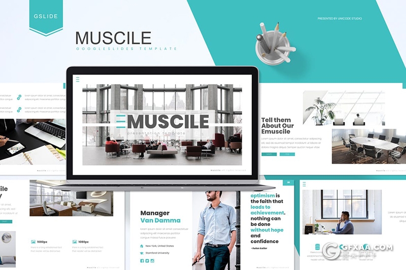 30页企业团队介绍项目会议企业介绍国外多用途Google slides模板5种主题配色 - 顶尖PPT