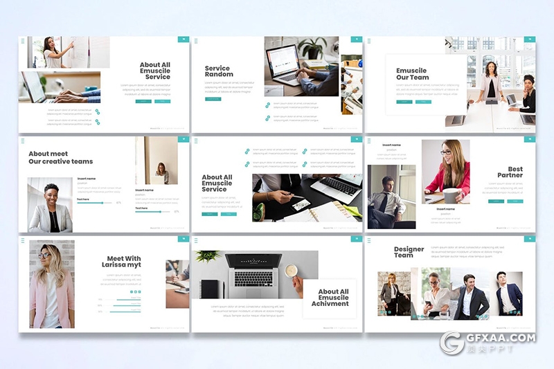 30页企业团队介绍项目会议企业介绍国外多用途keynote模板5种主题配色 - 顶尖PPT