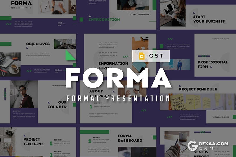 30页扁平化企业团队介绍工作计划总结Google slides模板 - 顶尖PPT