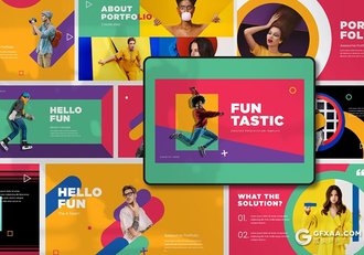 30页国外彩色时尚杂志风格keynote模板 - 顶尖PPT