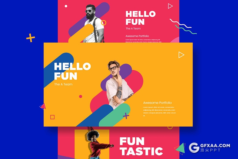 30页国外彩色时尚杂志风格PPT模板 - 顶尖PPT