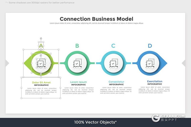 44页蓝绿配色微立体风格创意商务信息图形PPT动画模板 - 顶尖PPT